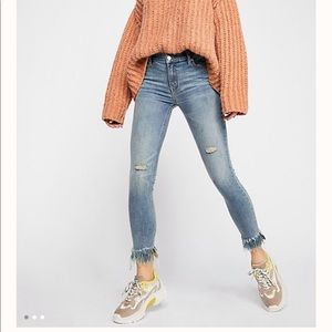 Free People. Great Heights Frayed Skinny Jeans